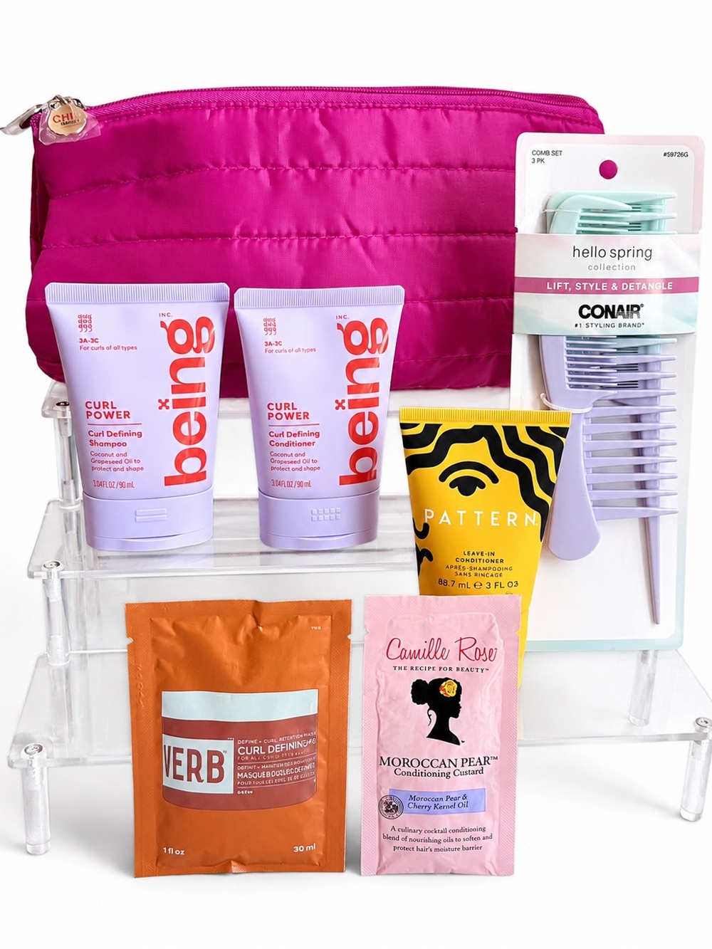 Curly Hair Bundle with Pattern, Being, Verb, Camille Rose, Conair & CHI NEW